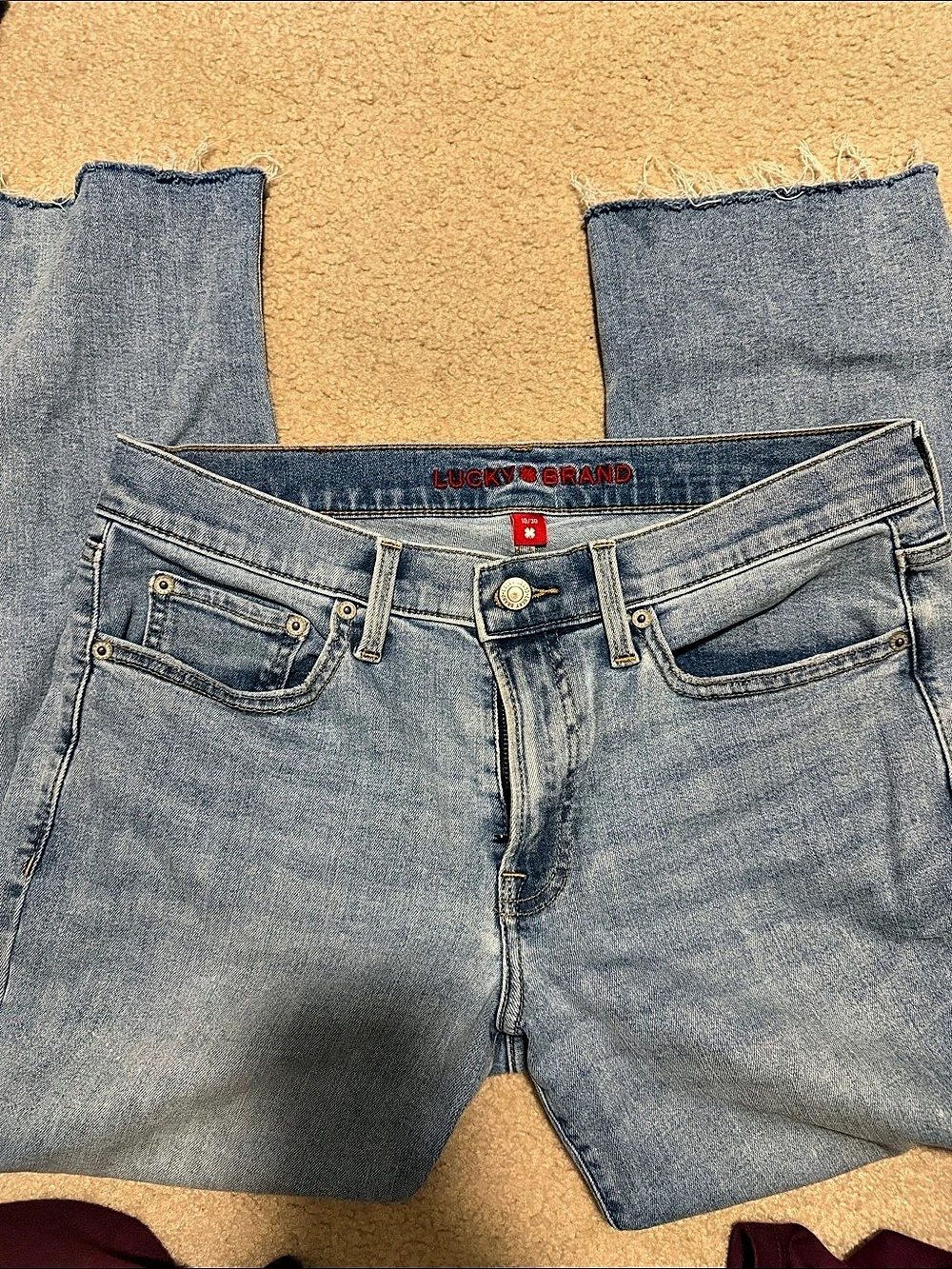 Lucky Brand Sweet Midrise Crop Skinny Jeans Blue Waist 10/30